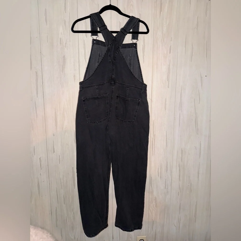 Free People We The Free Ziggy Denim Overalls in Mineral Black, Size Large - Picture 3 of 9